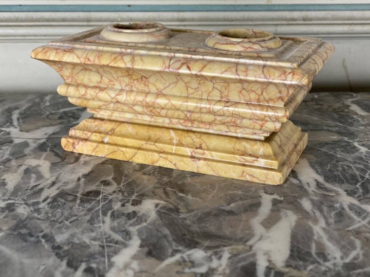 Yellow marble inkwell Sainte Beaume