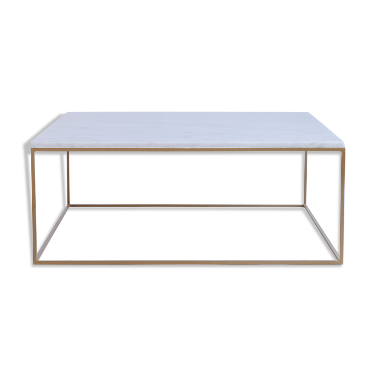 Square coffee table in white marble Ibiza