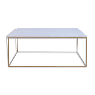 Square coffee table in white marble Ibiza