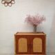 Sideboard wood, bamboo and rattan