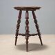 Side table in Swiss pine with a black marble top - Italy 20th century