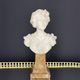 Bust of a young woman in carved alabaster – Art Nouveau style
