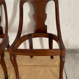 Deux chaises Empire Gondole acajou