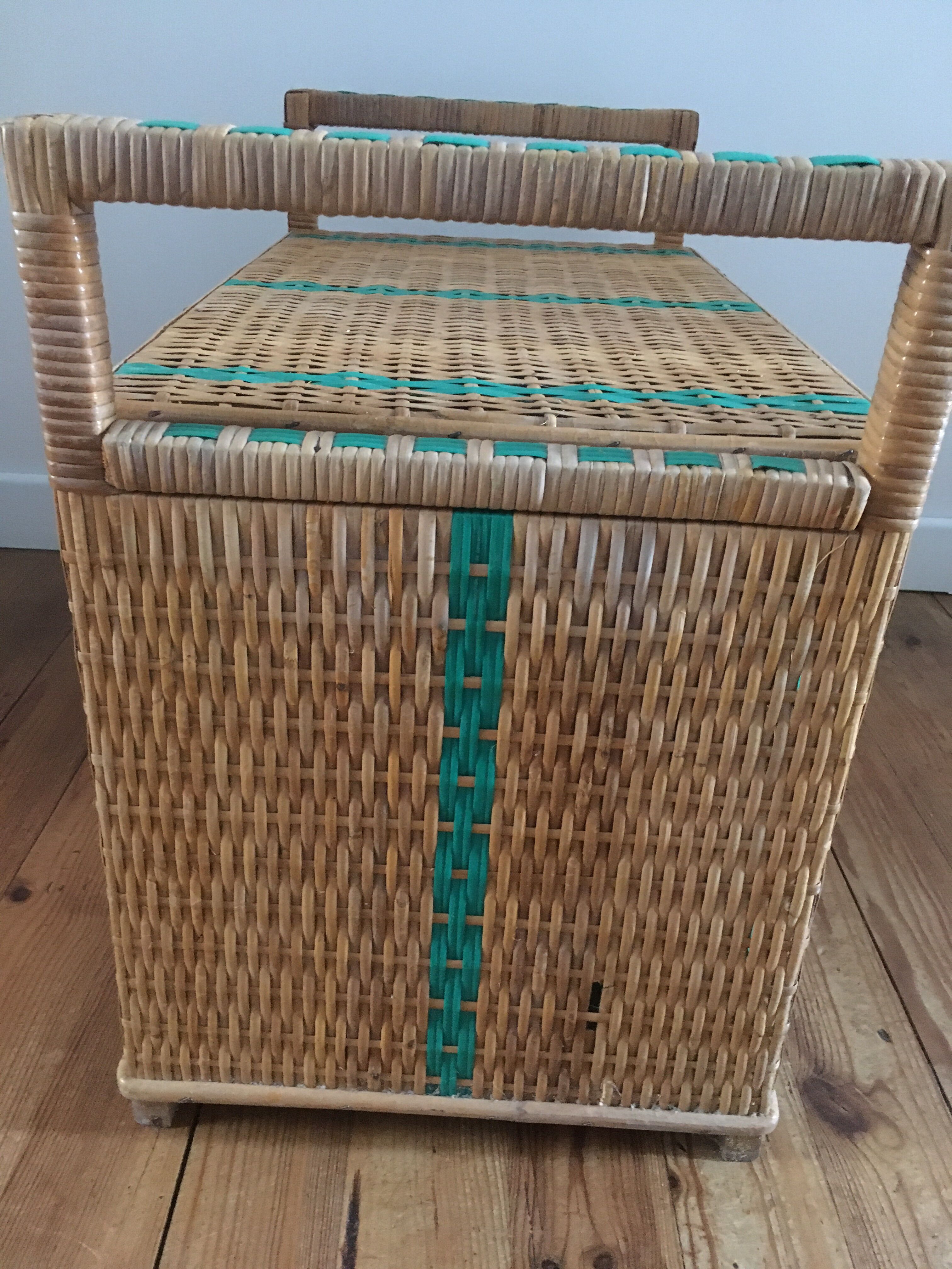 Rattan toy chest