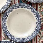 5 assiettes creuses terre de fer « Directoire » Salins