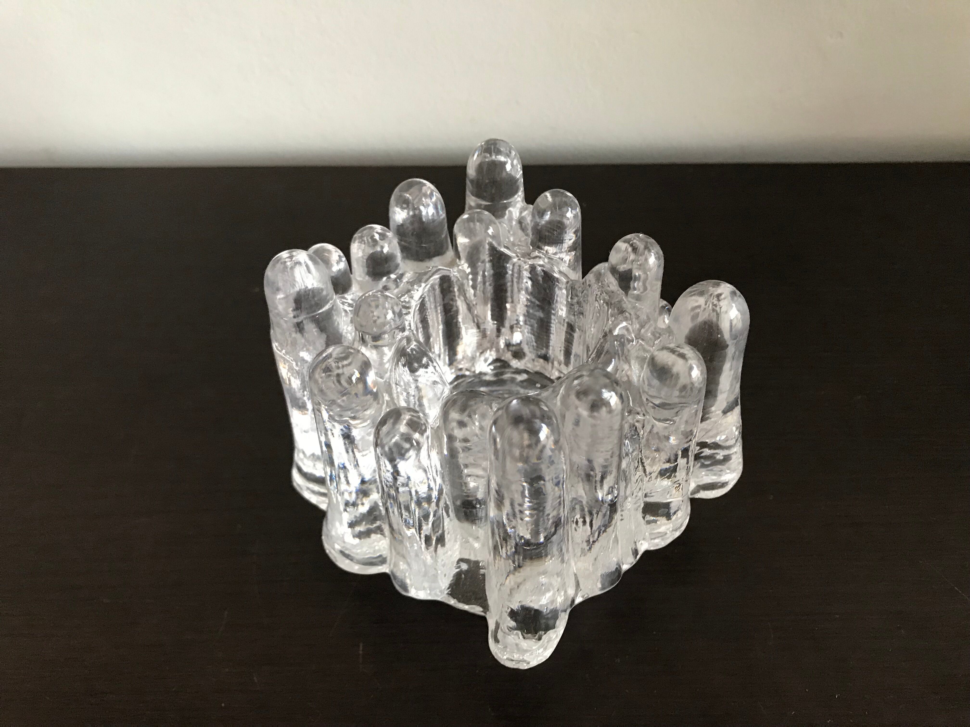 Kosta Boda's Scandinavian vintage glass candlestick