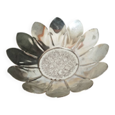 Silver-plated metal lotus flower bowl