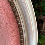 Pink velvet convertible chair