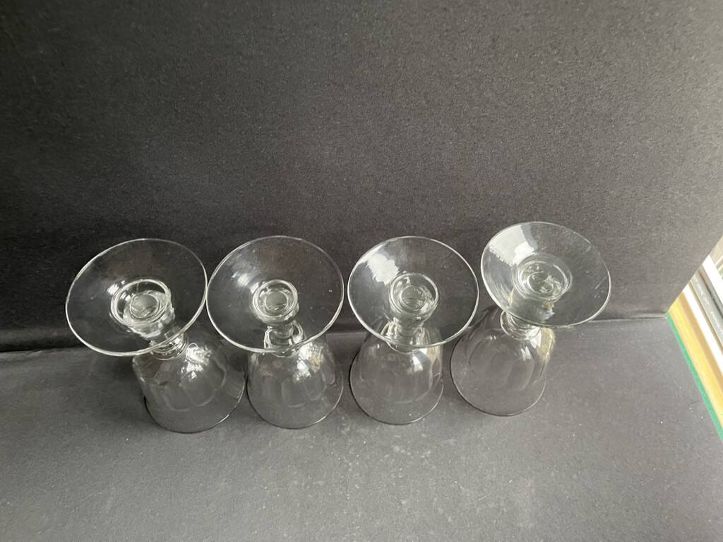 4 19th century water glasses – Établissements Legras