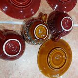 3 cups and their saucers