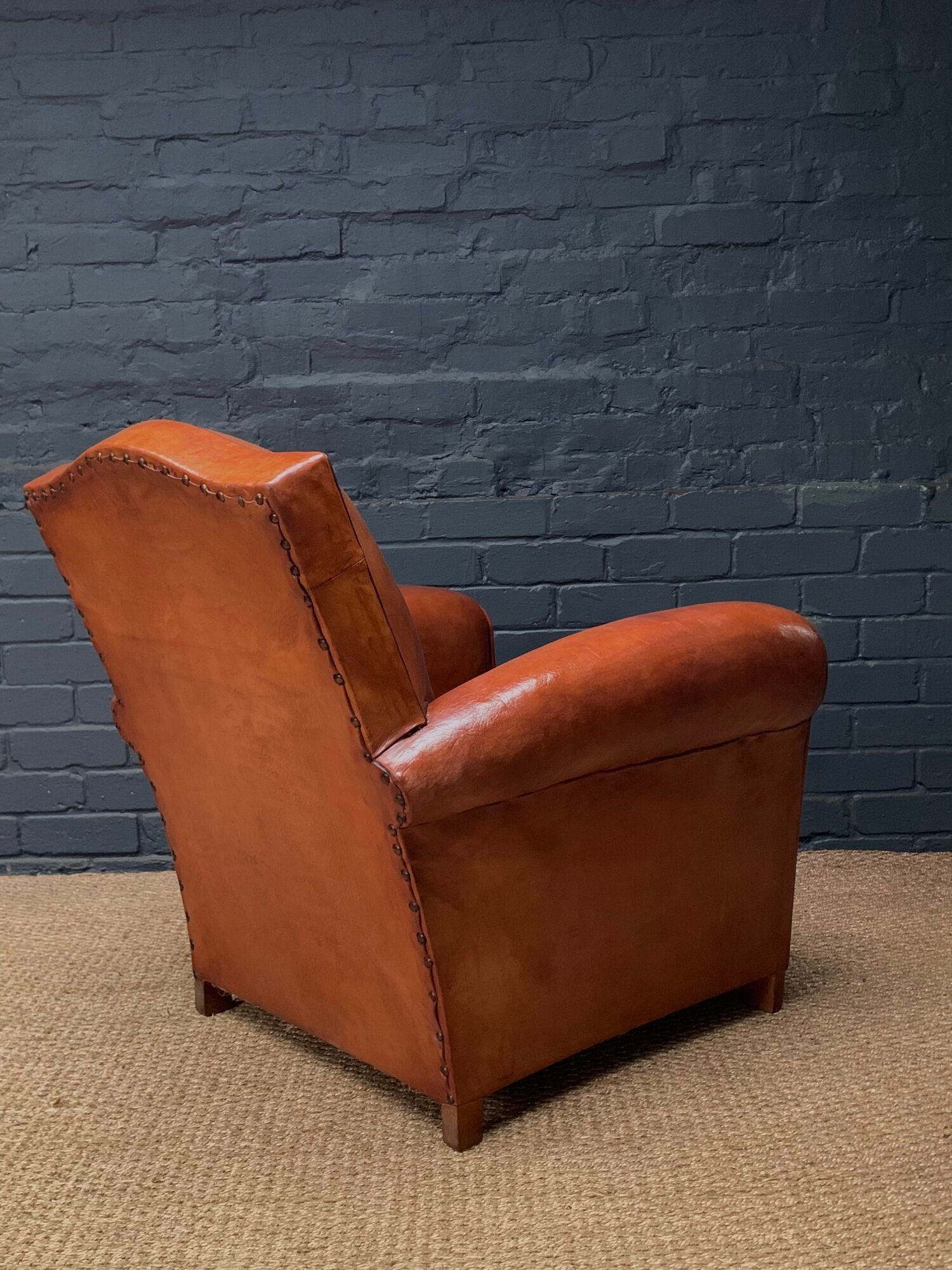 French leather club chair, circa 1930