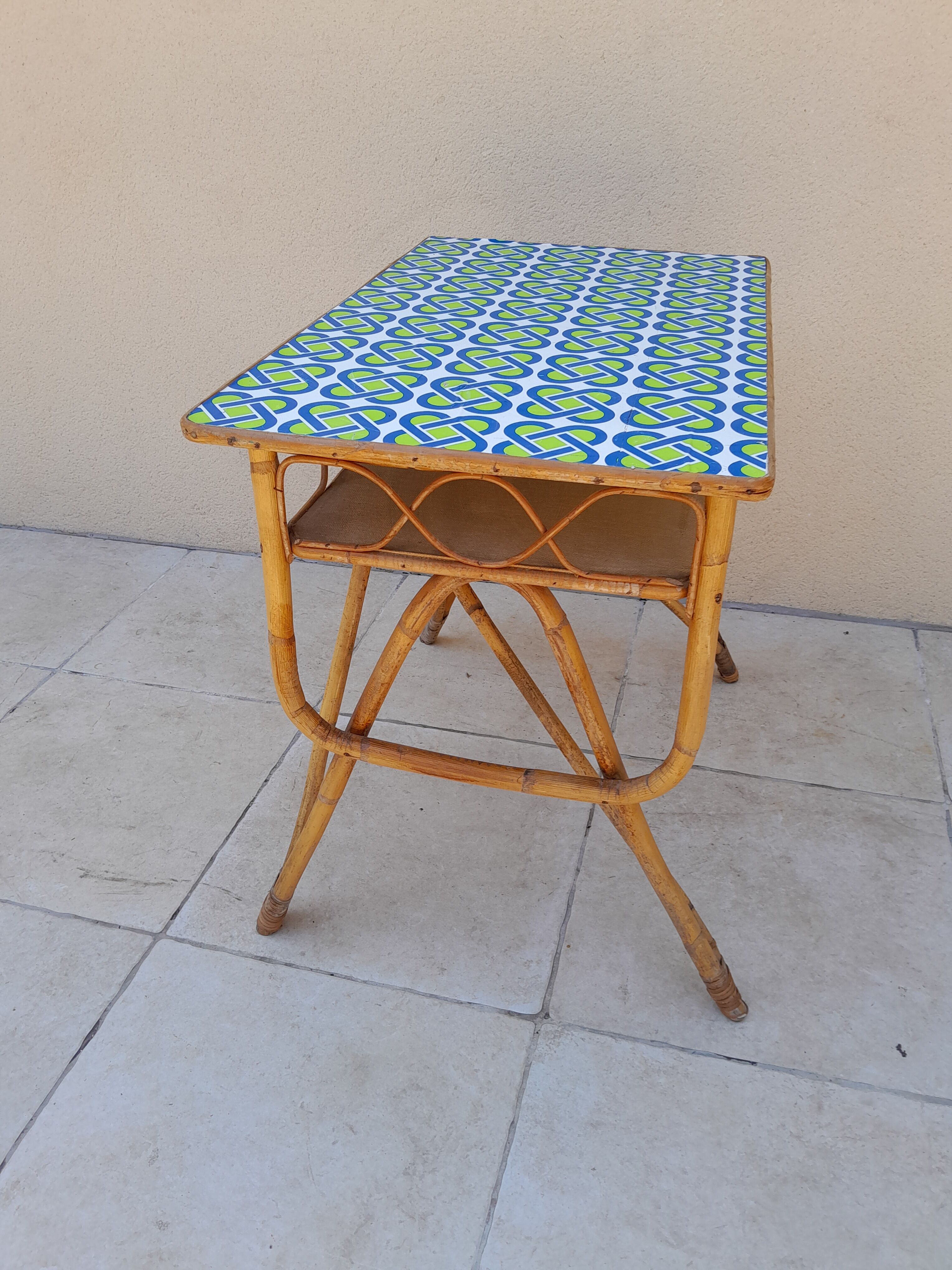 Vintage rattan desk