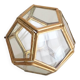 Vintage glass and brass jewelry box