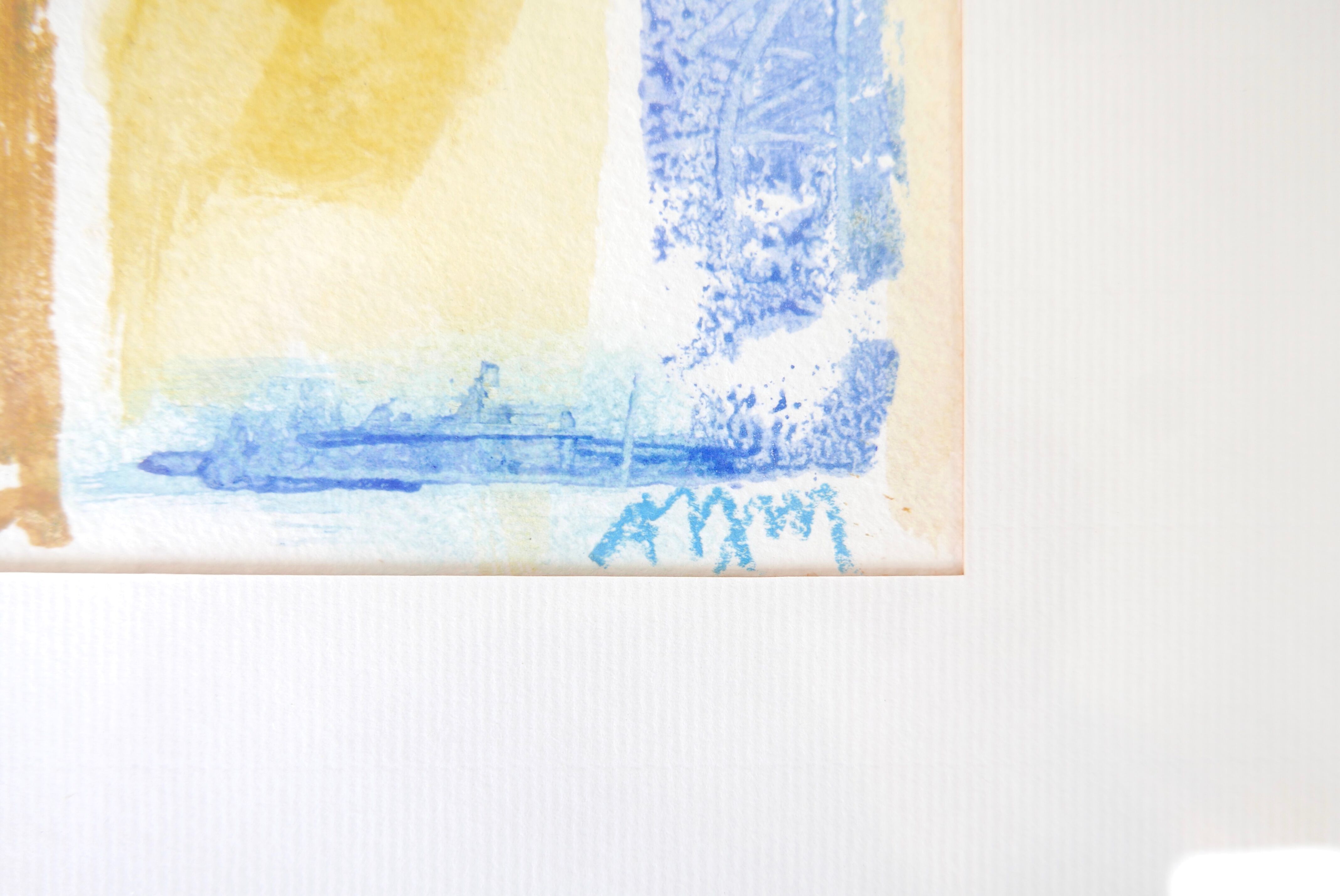Painting, signed abstract painting, 70s