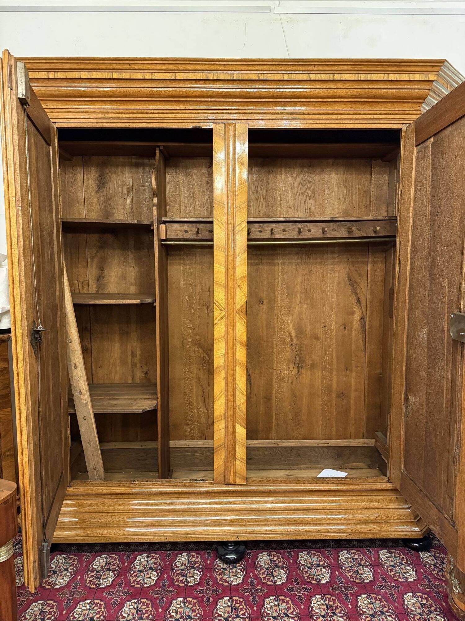 Large Baroque Wardrobe, Oak & Walnut Marquetry, Germany, ca. 1780