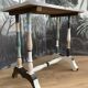 Banc en bois tourné