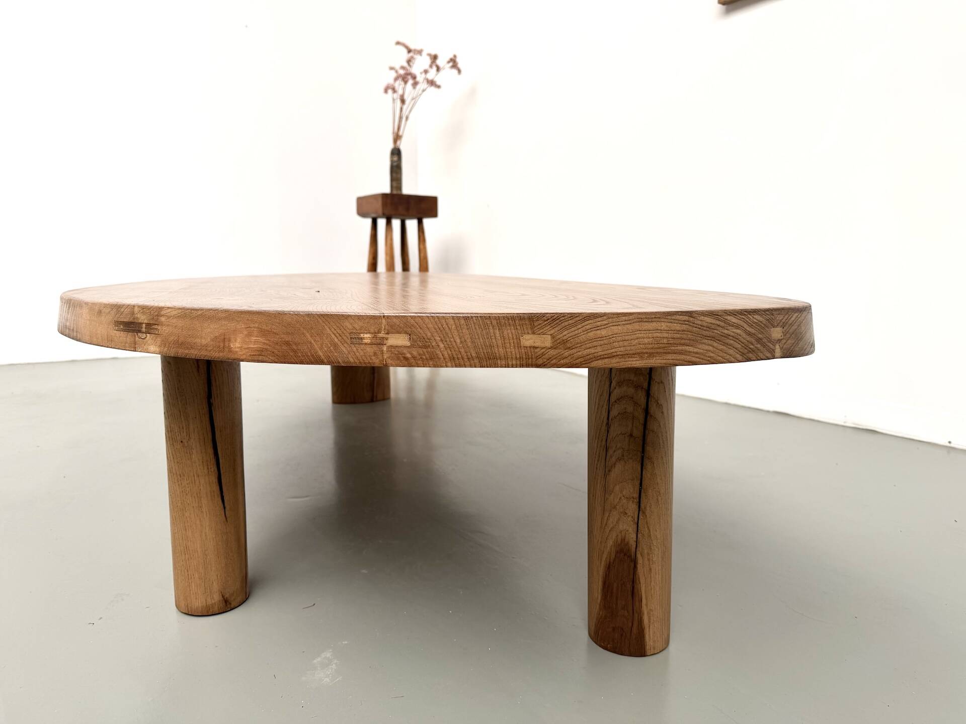 "Free Form" XXL coffee table in solid oak – 1950s