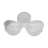 Set 6 cups chiseled glass