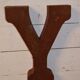 Lettre industrielle en fer "Y"