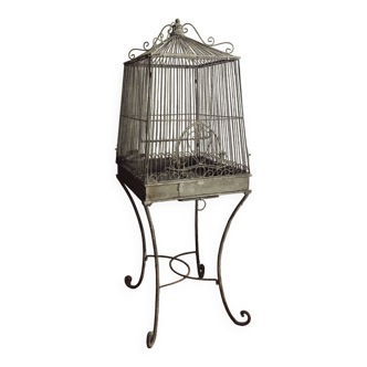 Cage/volière en fer patiné. Shabby