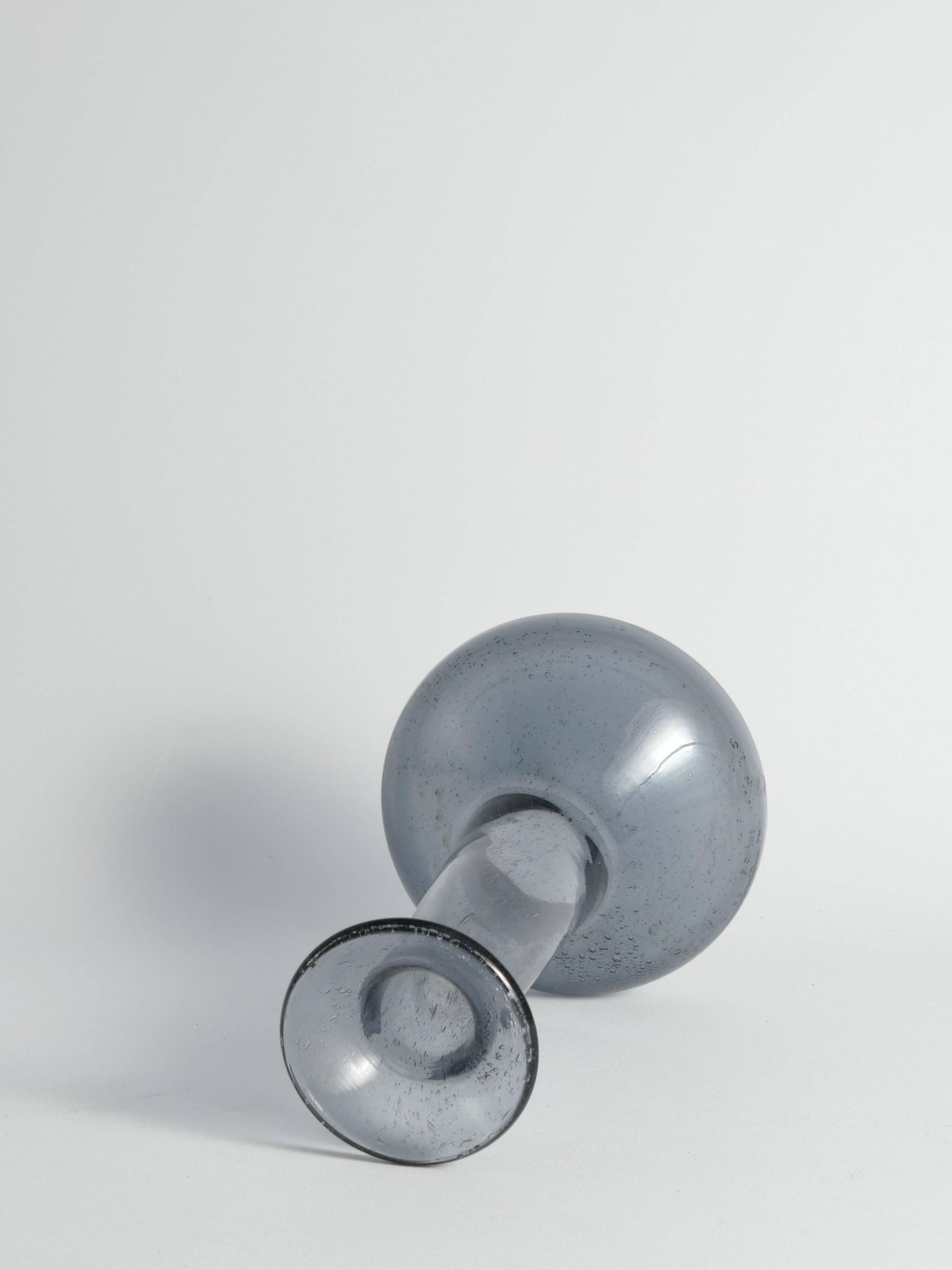 Scandinavian Modern Blue Glass Vase by Erik Höglund for Boda, Sweden 1960's