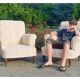 Lot 2 armchairs English / Vintage toad