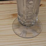 Chiseled crystal vase