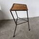 Wicker and metal stool Dennis Lennon 1950