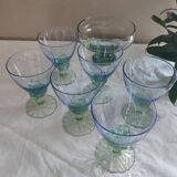 Lot de 6 verres et une coupe Bormioli Rocco Bahia, Italie