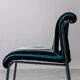 Set de 4 chaises dentifrice velours 70s vintage