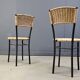 Chaises de salle à manger vintage en osier, années 1980 - lot de 4