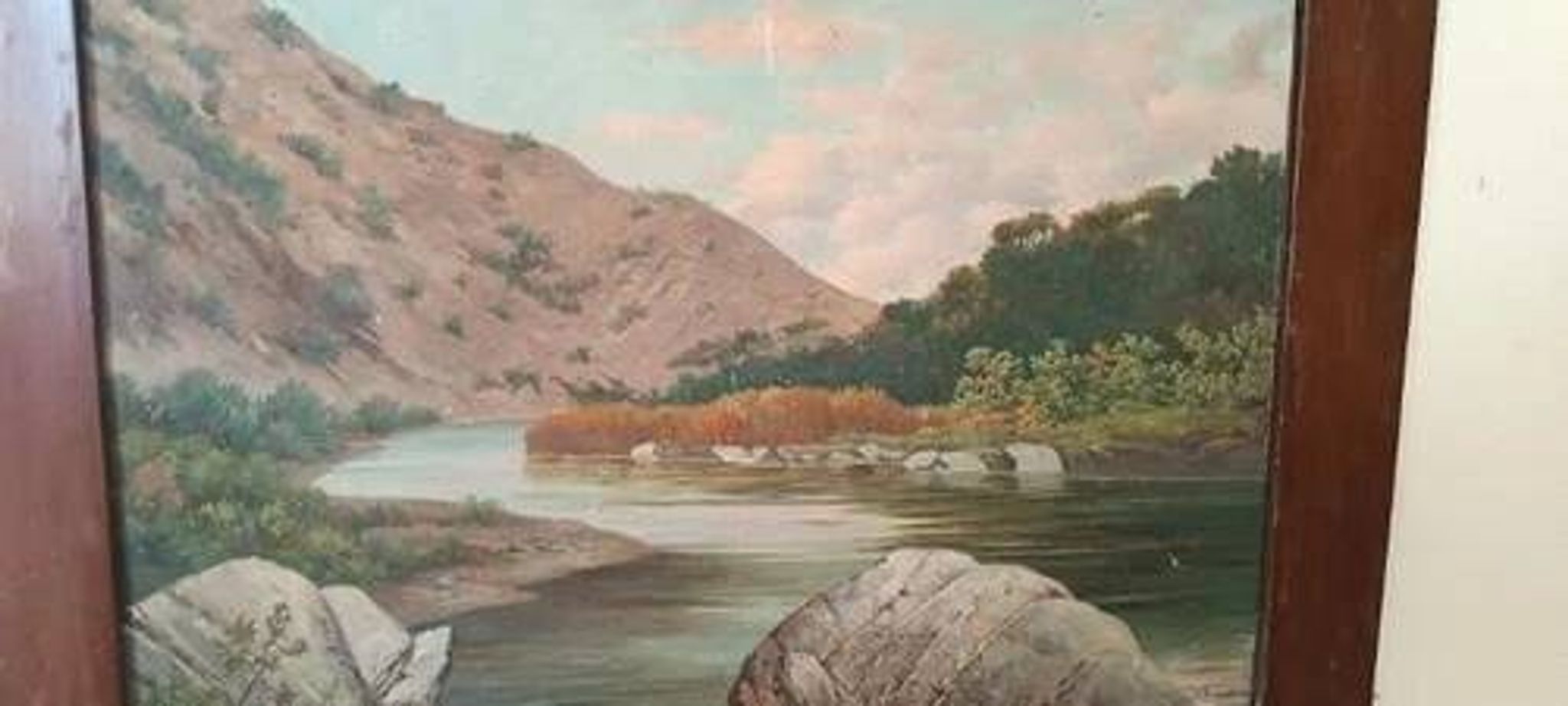 Antique Landscape Painting Oil on Canvas Ercole Benussi (Milan 1844)