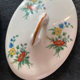 2 plats de service et 1 saucière en porcelaine ancienne de Limoges