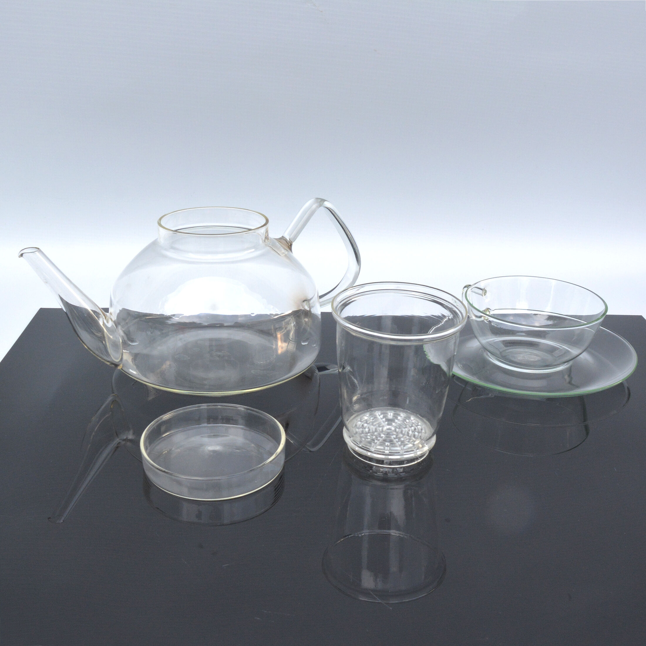 Coffee service by w. wagenfeld, jena glas, germany, 1970s