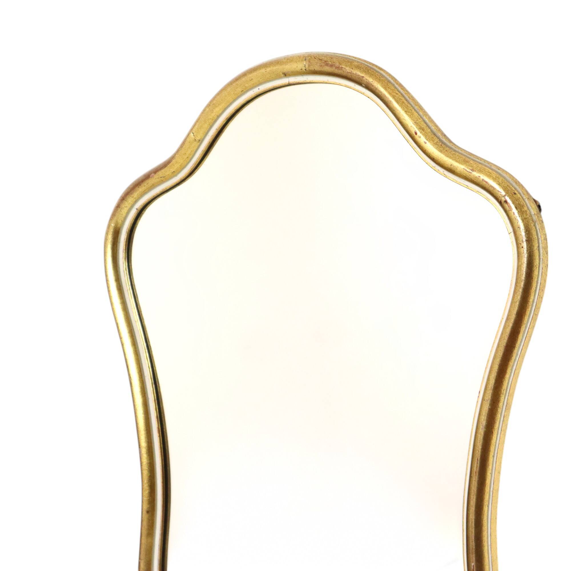 Vintage Classic Gold Leaf Gilded Mirror Belgium Cavos Baroque