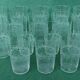 Set 15 old engraved crystal glasses