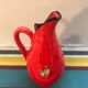 Former red ceramics pitcher - anse cuisine 70s vintage