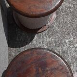Pair of "bobbin" stools or end tables