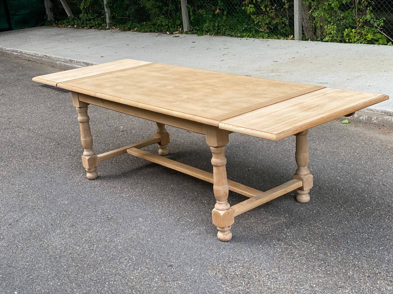 Table à manger de ferme extensible rénovée en bois 260cm