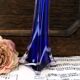 Vase soliflore Murano bleu
