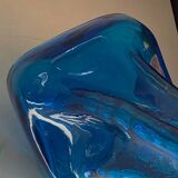 Blue glass vase, 1960s, Gunther Lambert