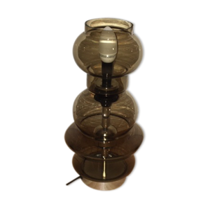 Lampe en verre fumé,