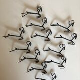 Set de 12 porte couteaux 1970 art populaire en fer brut