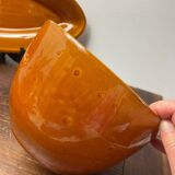 3 glazed ceramic dishes