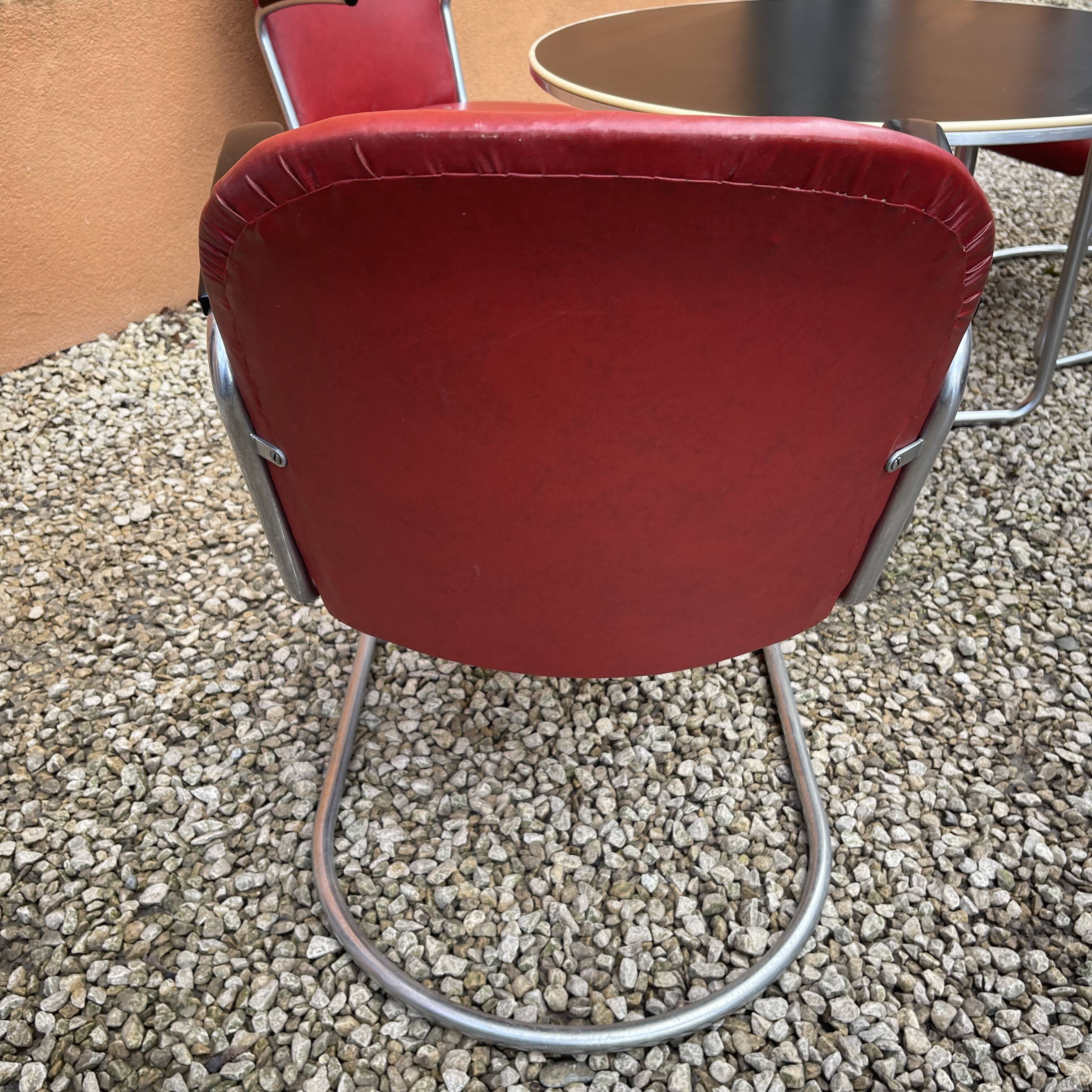 WILLEM HENDRIK GISPEN, set of 3 chairs 413 cantilever Art Deco Bauhaus