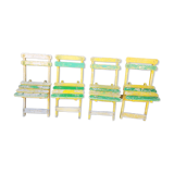 4 folding chairs of guinguette
