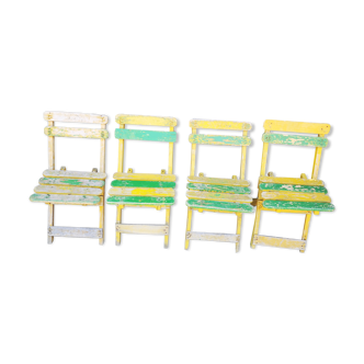 4 folding chairs of guinguette