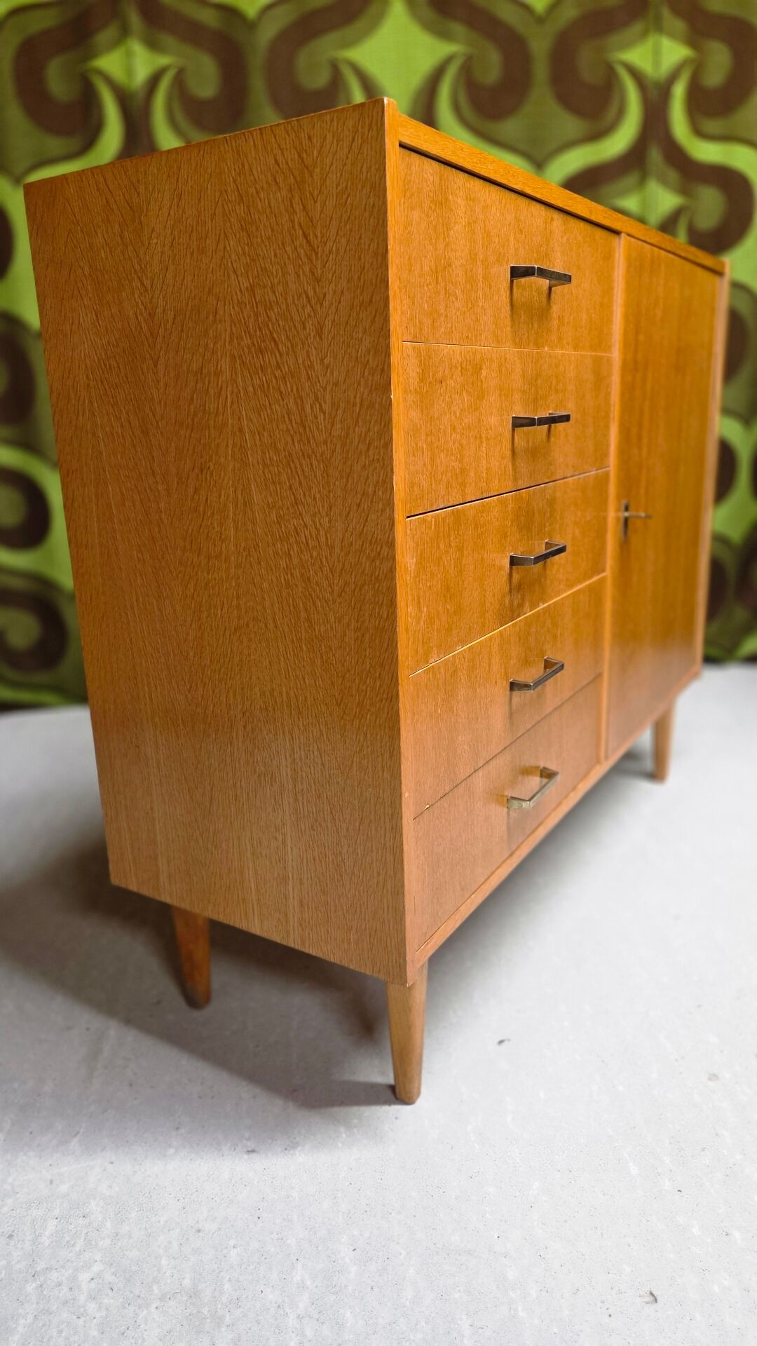 Blonde wood enfilade 1970 vintage