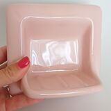 Pink ceramic soap dish