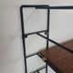 Bibliothèque murale suspendue étagères scandinave vintage teck 1960
